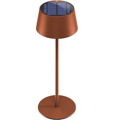 Akku + Solar Tischlampe bronze 2,0 Watt