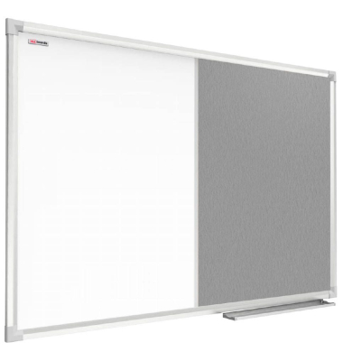 Kombitafeln CO129FS, Filz/Whiteboard, Aluminium