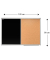 Kombitafeln und Kreidetafel, CO129BKB, Kork/Kreide, Aluminium