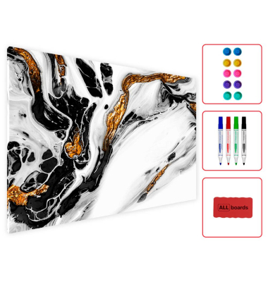 Magnettafel Marmor 60,0 x 40,0 cm weiß