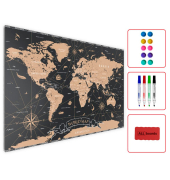 Magnettafel Weltkarte 60,0 x 40,0 cm