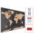 Magnettafel Weltkarte 60,0 x 40,0 cm