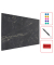 Magnettafel Schwarzer Marmor 60,0 x 40,0 cm schwarz