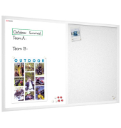 Kombitafeln TMK64W, Kork/Whiteboard, Holz