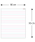 magnetische Whiteboardfolie  Dreizeilig liniert 80,0 x 95,0 cm