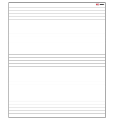magnetische Whiteboardfolie  Fünf Zeilen liniert 80,0 x 95,0 cm