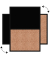 Kombitafeln TMK64_0001, Kork/Whiteboard, Holz