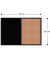 Kombitafeln TMK96_0001, Kork/Whiteboard, Holz