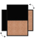Kombitafeln TMK96_0001, Kork/Whiteboard, Holz
