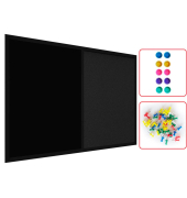 Kombitafeln TMK96_0002, Kork/Whiteboard, Holz
