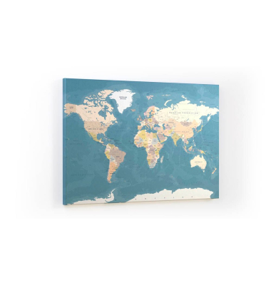 Magnettafel CANVASboards Weltkarte 90,0 x 60,0 cm
