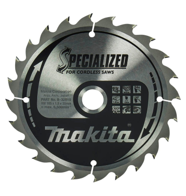 B-32910 SPECIALIZED Kreissägeblatt 165,0 mm, 24 Zähne