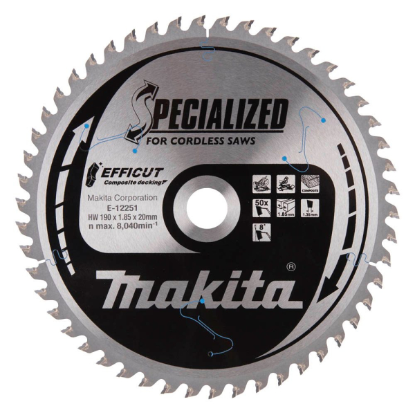 0088381584784 - E-12251 Kreissägeblatt 1900 mm 50 Zähne 0088381584784 Makita 0088381584784 - E-12251 Kreissägeblatt 1900 mm 50 Zähne 0088381584784 Makita