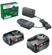 Werkzeugakkus mit Ladegerät Starter-Set 18V Li-Ion 1x 2,0 + 1x 4.0 Ah