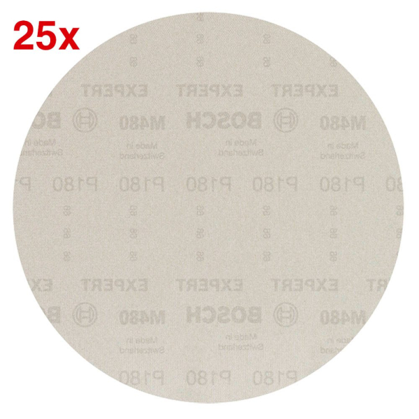 4059952540498 - EXPERT M480 2608900711 Schleifnetz für Trockenbauschleifer ungelocht Körnung 180 (Ø) 225 mm 25 St