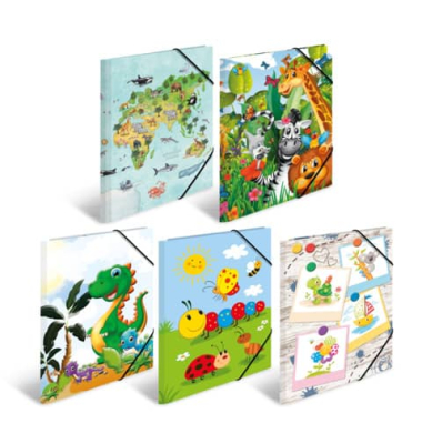 Sammelmappe Kindergarten 19108, A3 farbig sortiert, Karton