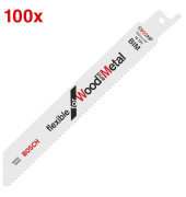 100 BOSCH S 922 HF Flexible for Wood and Metal Säbelsägeblätter