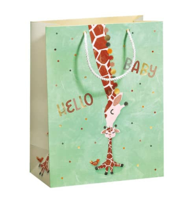 Geschenktasche 70010 12741, Baby Giraffe, 260mm x 335mm