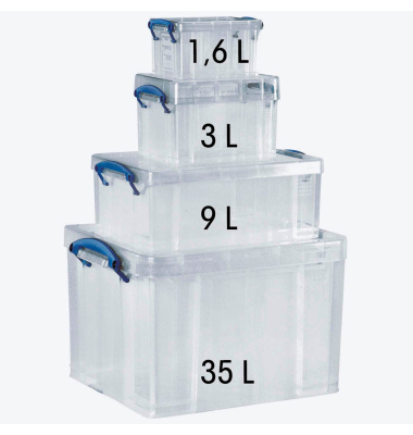 Aufbewahrungsbox BP35+9+3+1.6CCB, Polypropylen transparent