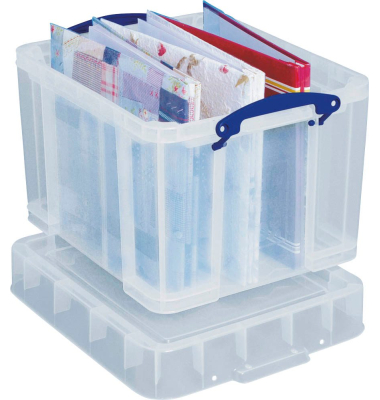 Aufbewahrungsbox 35CXLCB, außen 48x39x34,5cm, recycelbares Polypropylen transparent