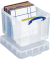 Aufbewahrungsbox 35CXLCB, außen 48x39x34,5cm, recycelbares Polypropylen transparent