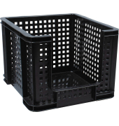 Aufbewahrungsbox 35OFCRATE-BK, außen 48x39x31cm, recycelbares Polypropylen schwarz