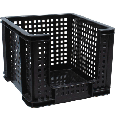 Aufbewahrungsbox 35OFCRATE-BK, außen 48x39x31cm, recycelbares Polypropylen schwarz