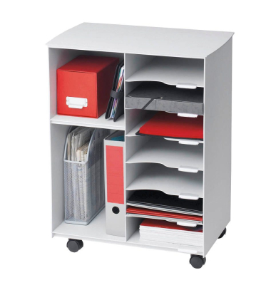 Bürowagen grau 54,2 x 33,5 x 54,4 cm Bürowagen grau 54,2 x 33,5 x 54,4 cm