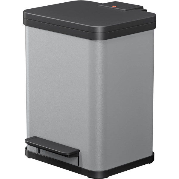 4007126016300 - Hailo Öko Uno Plus M Mülltrenner 17 Liter Mülleimer mit Inneneimer aus Kunststoff Farbe silber