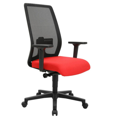 Bürostuhl EURO STAR 200, EU20OG210 Stoff rot, Gestell schwarz