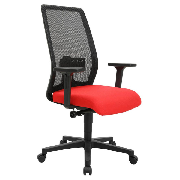 4014296882963 - Bürostuhl EURO STAR 200 rot schwarz   schwarz mit Armlehnen bis 110kg 4014296882963 Topstar