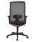 Bürostuhl EURO STAR 200, rot/schwarz / schwarz, mit Armlehnen, bis 110kg