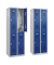 Spinde Basic Plus enzianblau, lichtgrau 088355-20 S10000, 4 Schließfächer 60,0 x 50,0 x 185,0 cm