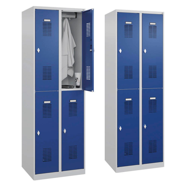 5060166158118 - Spinde Basic Plus enzianblau lichtgrau 088355-20 S10000 4 Schließfächer 600 x 500 x 1850 cm 5060166158118 2 Stück 5060166158118 - Spinde Basic Plus enzianblau lichtgrau 088355-20 S10000 4 Schließfächer 600 x 500 x 1850 cm 5060166158118 2 Stück