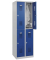 Spinde Basic Plus enzianblau, lichtgrau 088355-20 S10000, 4 Schließfächer 60,0 x 50,0 x 185,0 cm
