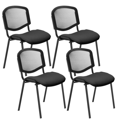 4 Nowy Styl Besucherstühle Iso Ergo Mesh anthrazit Stoff