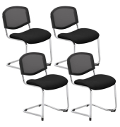 4 Nowy Styl Besucherstuhl Iso Ergo Mesh schwarz Stoff