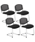 4 Nowy Styl Besucherstuhl Iso Ergo Mesh schwarz Stoff