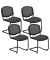 4 Nowy Styl Besucherstuhl Iso Ergo Mesh anthrazit Stoff