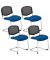 4 Nowy Styl Besucherstuhl Iso Ergo Mesh blau Stoff