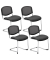 4 Nowy Styl Besucherstuhl Iso Ergo Mesh anthrazit Stoff