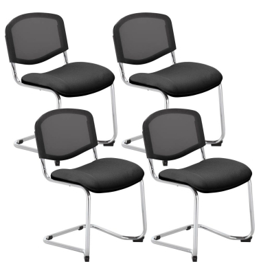 4 Nowy Styl Besucherstuhl Iso Ergo Mesh anthrazit, schwarz Stoff