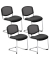 4 Nowy Styl Besucherstuhl Iso Ergo Mesh anthrazit, schwarz Stoff