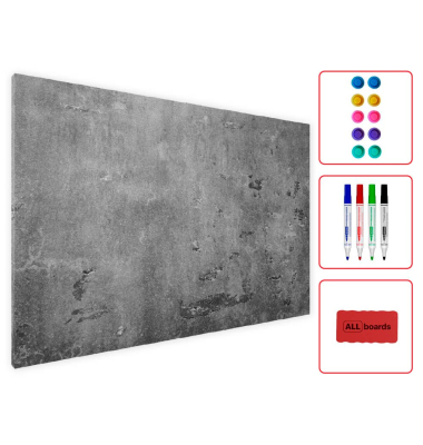 Magnettafel 90,0 x 60,0 cm grau
