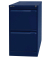 Hängeregistraturschrank, einbahnig, 2 Hängeregistraturen, blau