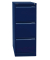 Hängeregistraturschrank, einbahnig, 3 Hängeregistraturen, blau
