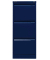 Hängeregistraturschrank, einbahnig, 3 Hängeregistraturen, blau