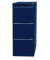 Hängeregistraturschrank, einbahnig, 3 Hängeregistraturen, blau