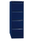 Hängeregistraturschrank, einbahnig, 4 Hängeregistraturen, blau
