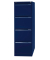 Hängeregistraturschrank, einbahnig, 4 Hängeregistraturen, blau